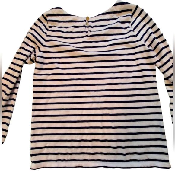 Crown & Ivy Tee Sequined Hearts Long Sleeved Striped Girls sz M - Picture 3 of 13